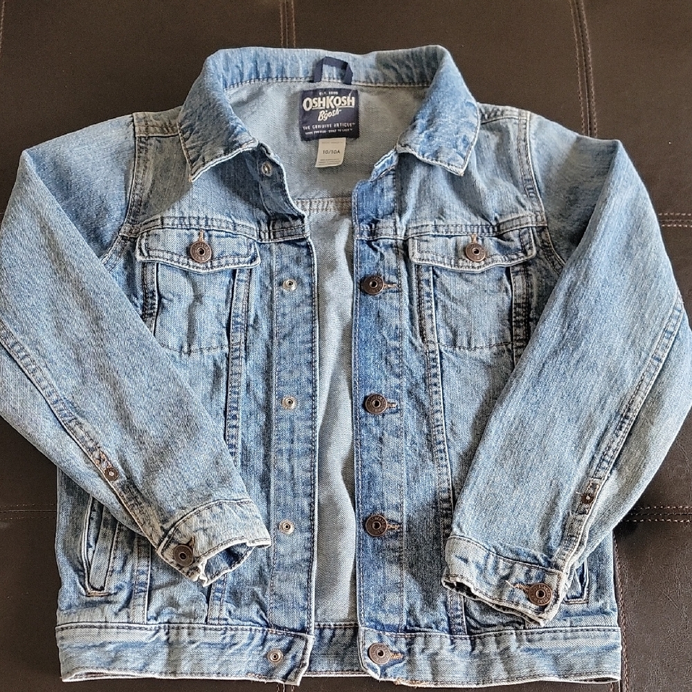 OshKosh B'gosh Washed Light Blue Denim Jacket for Kids Size 10